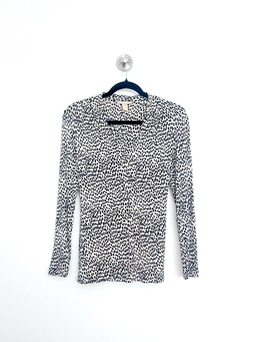 Banana Republic Leopard Print V Neck Top
